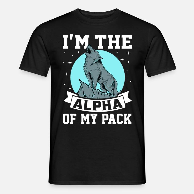 Funny wolf - Men’s T-shirt - black