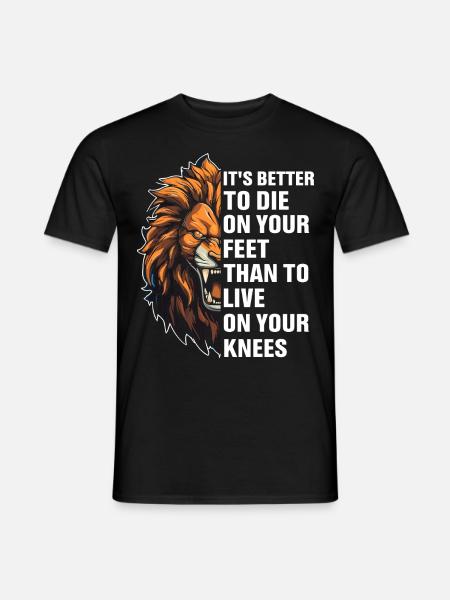 Funny Men Wolf - Men's T-Shirt - black