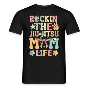 BJJ Martial Arts for Women - Men's T-Shirt - black - Front - AI Model Male 178 light (178cm)
