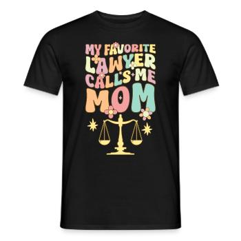 Avocate Maman Étudiante en droit - T-shirt homme - noir - Devant - AI Model Male 178 light (178cm)