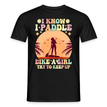 Kayak Girl Kayak Femme Kayakiste - T-shirt homme - noir - Devant - AI Model Male 178 light (178cm)