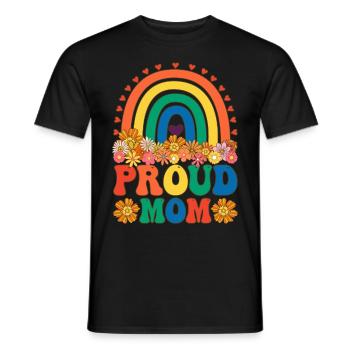 Maman LGBTQ groovy - T-shirt homme - noir - Devant - AI Model Male 178 light (178cm)