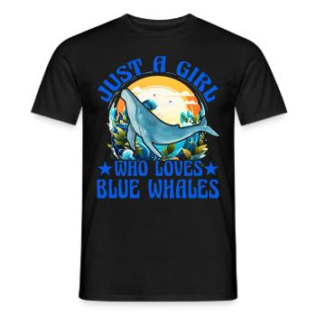 Nur ein Mädchen, das Blauwale liebt - Männer T-Shirt - Schwarz - Vorne - AI Model Male 178 light (178cm)