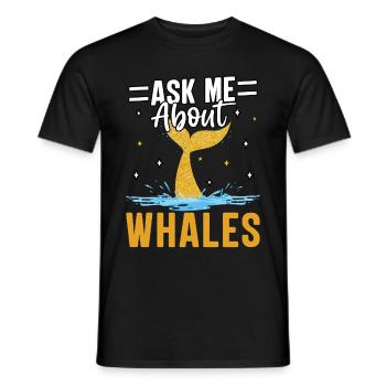Fragen Sie mich nach Walen - Männer T-Shirt - Schwarz - Vorne - AI Model Male 178 light (178cm)
