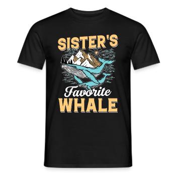 La baleine préférée de la sœur - T-shirt homme - noir - Devant - AI Model Male 178 light (178cm)