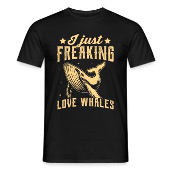 Ich liebe Wale einfach verdammt noch mal - Männer T-Shirt - Schwarz - Vorne - AI Model Male 178 light (178cm)