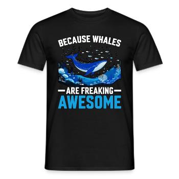 Weil Wale verdammt geil sind - Männer T-Shirt - Schwarz - Vorne - AI Model Male 178 light (178cm)