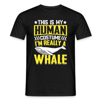 Das ist mein menschliches Kostüm Ich bin wirklich ein Wal - Männer T-Shirt - Schwarz - Vorne - AI Model Male 178 light (178cm)