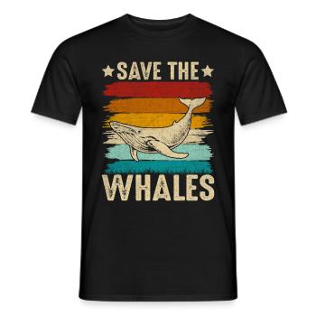 Rettet die Wale - Männer T-Shirt - Schwarz - Vorne - AI Model Male 178 light (178cm)
