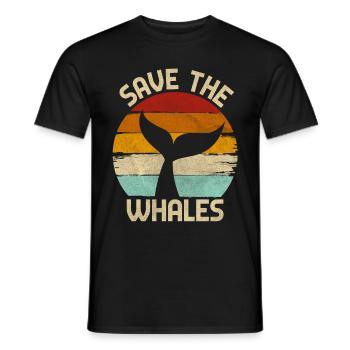 Rettet die Wale - Männer T-Shirt - Schwarz - Vorne - AI Model Male 178 light (178cm)