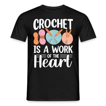 Crochet Lover Funny Loop & Hook Design - Männer T-Shirt - Schwarz - Vorne - AI Model Male 178 light (178cm)