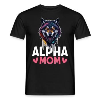 Weiblicher Alpha-Wolf - Männer T-Shirt - Schwarz - Vorne - AI Model Male 178 light (178cm)