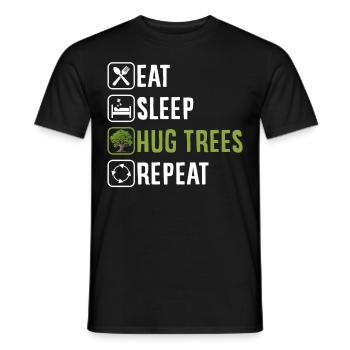 Défenseurs des arbres et écologistes - T-shirt homme - noir - Devant - AI Model Male 178 light (178cm)
