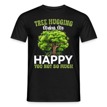 Tree conservationists and environmentalists - Men's T-Shirt - black - Front - AI Model Male 178 light (178cm)