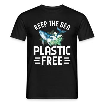 Halten Sie das Meer plastikfrei - Männer T-Shirt - Schwarz - Vorne - AI Model Male 178 light (178cm)