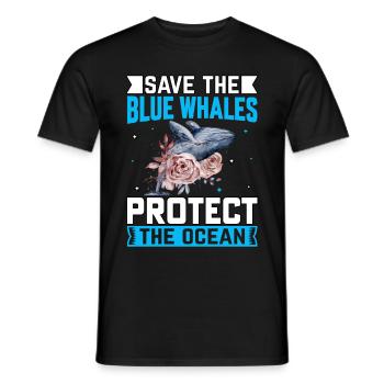 Rettet die Blauwale, schützt den Ozean - Männer T-Shirt - Schwarz - Vorne - AI Model Male 178 light (178cm)