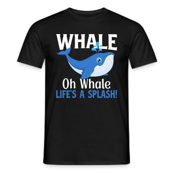 Wal oh Walleben ist ein Spritzer - Männer T-Shirt - Schwarz - Vorne - AI Model Male 178 light (178cm)
