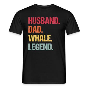Ehemann Papa Wal-Legende - Männer T-Shirt - Schwarz - Vorne - AI Model Male 178 light (178cm)