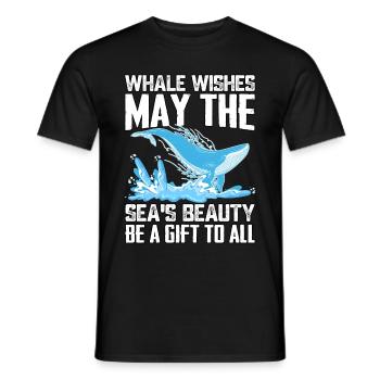 Que la beauté de la mer soit un cadeau pour tous - T-shirt homme - noir - Devant - AI Model Male 178 light (178cm)
