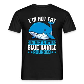 Je ne suis pas gros, je suis juste une petite baleine bleue arrondie - T-shirt homme - noir - Devant - AI Model Male 178 light (178cm)