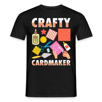 Paper Crafting Cardmaker Handmade Crafter Card - Men's T-Shirt - black - Front - AI Model Male 178 light (178cm)