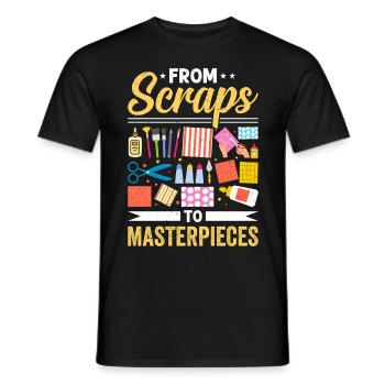 Paper Crafting Cardmaker Handmade Crafter Card - Men's T-Shirt - black - Front - AI Model Male 178 light (178cm)