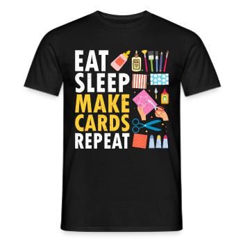 Paper Crafting Cardmaker Handmade Crafter Card - Men's T-Shirt - black - Front - AI Model Male 178 light (178cm)