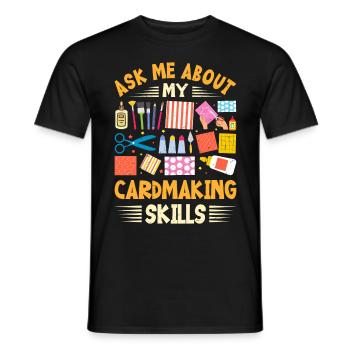 Paper Crafting Cardmaker Handmade Crafter Card - Men's T-Shirt - black - Front - AI Model Male 178 light (178cm)