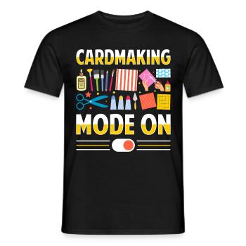 Paper Crafting Cardmaker Handmade Crafter Card - Men's T-Shirt - black - Front - AI Model Male 178 light (178cm)
