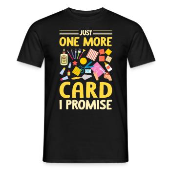 Paper Crafting Cardmaker Handmade Crafter Card - Men's T-Shirt - black - Front - AI Model Male 178 light (178cm)
