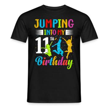 Trampoline Lover 8e anniversaire Party Jumping - T-shirt homme - noir - Devant - AI Model Male 178 light (178cm)