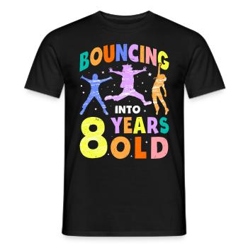 Trampoline Lover 8e anniversaire Party Jumping - T-shirt homme - noir - Devant - AI Model Male 178 light (178cm)