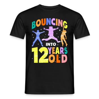Trampoline Lover 8e anniversaire Party Jumping - T-shirt homme - noir - Devant - AI Model Male 178 light (178cm)