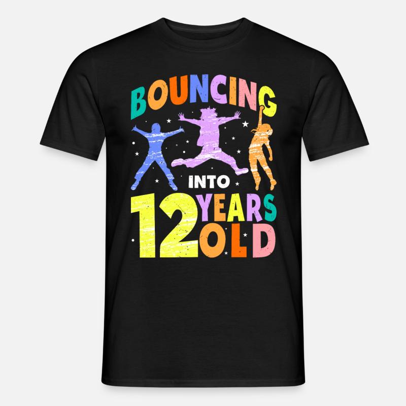 Trampolin Lover 8. Geburtstag Party Springen - Männer T-Shirt - Schwarz