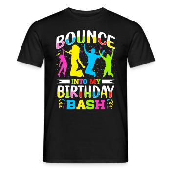 Trampolin Geburtstagsparty - Männer T-Shirt - Schwarz - Vorne - AI Model Male 178 light (178cm)