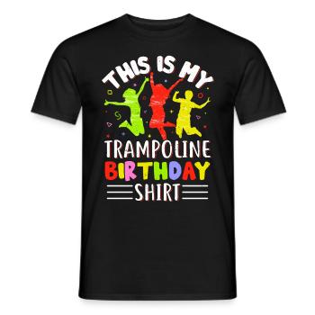 Trampolin Geburtstagsparty - Männer T-Shirt - Schwarz - Vorne - AI Model Male 178 light (178cm)