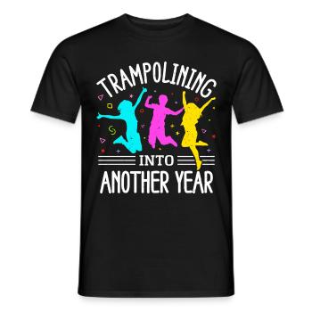 Trampolin Geburtstagsparty - Männer T-Shirt - Schwarz - Vorne - AI Model Male 178 light (178cm)