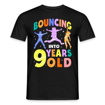 Trampoline Lover 8e anniversaire Party Jumping - T-shirt homme - noir - Devant - AI Model Male 178 light (178cm)
