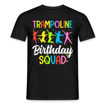 Trampolin Geburtstagsparty - Männer T-Shirt - Schwarz - Vorne - AI Model Male 178 light (178cm)