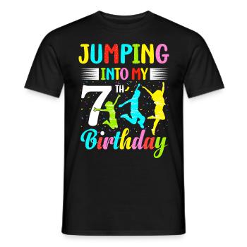 Trampoline Lover 8e anniversaire Party Jumping - T-shirt homme - noir - Devant - AI Model Male 178 light (178cm)
