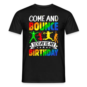 Trampolin Geburtstagsparty - Männer T-Shirt - Schwarz - Vorne - AI Model Male 178 light (178cm)