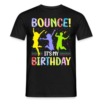 Trampolin Geburtstagsparty - Männer T-Shirt - Schwarz - Vorne - AI Model Male 178 light (178cm)