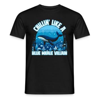 Chillen wie ein Blauwal-Bösewicht - Männer T-Shirt - Schwarz - Vorne - AI Model Male 178 light (178cm)