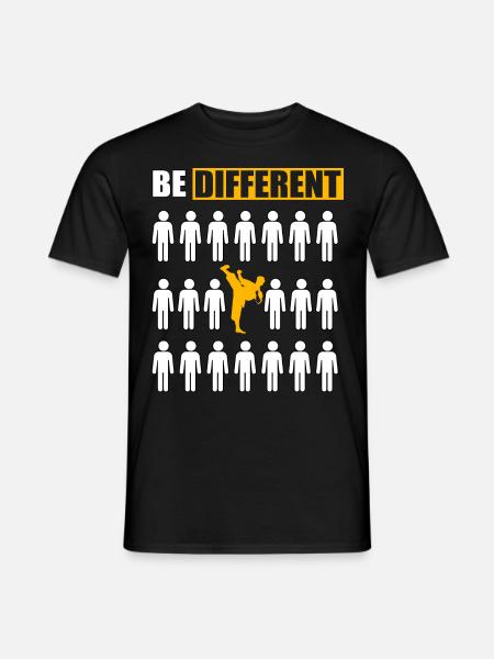 Sei anders Taekwondo - Männer T-Shirt - Schwarz
