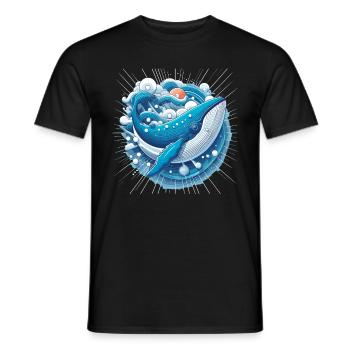 Blauwal - Männer T-Shirt - Schwarz - Vorne - AI Model Male 178 light (178cm)