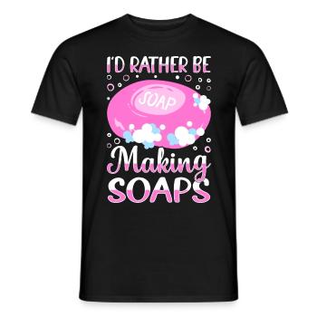 Soap Bath Soap Natural Soap - Men's T-Shirt - black - Front - AI Model Male 178 light (178cm)