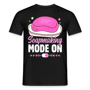 Savon Savon de bain Savon naturel - T-shirt homme - noir - Devant - AI Model Male 178 light (178cm)