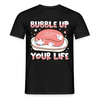 Soap Bath Soap Natural Soap - Men's T-Shirt - black - Front - AI Model Male 178 light (178cm)