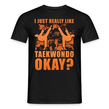 J’aime vraiment le taekwondo, d’accord ? - T-shirt homme - noir - Devant - AI Model Male 178 light (178cm)