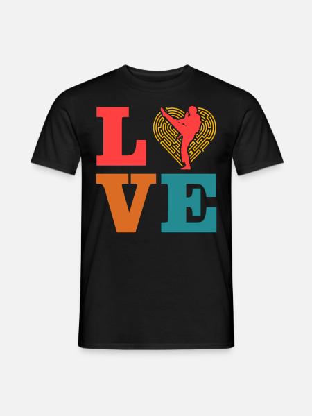 Taekwondo-Liebe - Männer T-Shirt - Schwarz